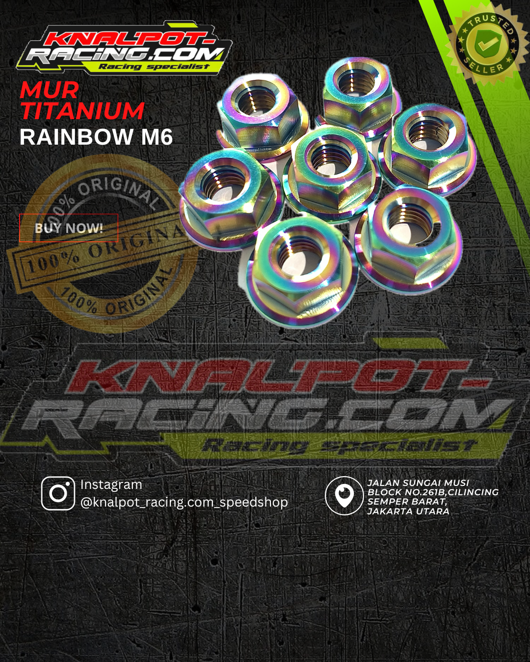 MUR TITANIUM RAINBOW M6
